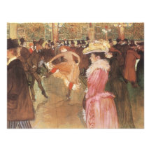 Ball beim Moulin Rouge durch Toulouse Lautrec Personalisierte Ankündigungskarten