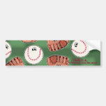 Ball-und Handschuh-Collagen-Feld-Hintergrund Autoaufkleber
