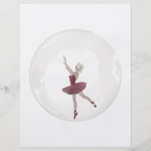 Ballerina 3 der Blasen-3D Flyerdesign