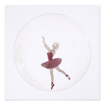 Ballerina 3 der Blasen-3D Individuelle Ankündigung