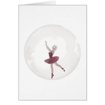 Ballerina 3 der Blasen-3D Karten