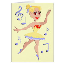 Ballerina-Ballett-Musik Karten