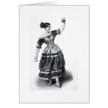 Ballerina Fanny Elssler, Gruß-Karte