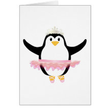 Ballerina-Pinguin Karte