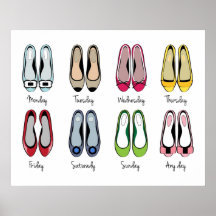 Ballerina-Schuh-Druck Poster