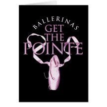 Ballerinen erhalten das Pointe Grußkarte
