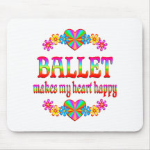Ballett-Herz glücklich Mousepad