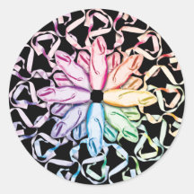 Ballett-Muster (Spektral) Runde Sticker