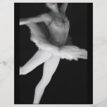 Ballett - Tanz - Ballerina 9 - Schwarzes u. Weiß Vollfarbige Flyer