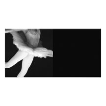 Ballett - Tanz - Ballerina 9 - Schwarzes u. Weiß Individuelle Photo Karten