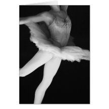 Ballett - Tanz - Ballerina 9 - Schwarzes u. Weiß Grußkarte