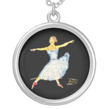 Ballett-Tanz-Silber-Halskette