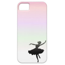 Ballett-Tänzer-Tanzen im rosa lila Sonnenuntergang iPhone 5 Etui