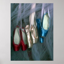 Ballett-Zehe-Schuhe in drei Farben Posterdrucke