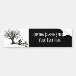 Ballon-Clown-alter Baum u. schwarze Vögel ursprüng Auto Sticker