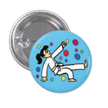 Ballon-Mädchen-Knopf Button