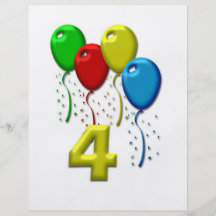 Ballone 04 Jahre Individuelle Flyer
