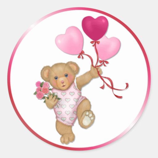 Balloon Teddy Sticker