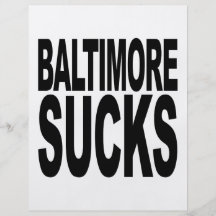 Baltimore ist zum Kotzen Bedruckte Flyer