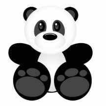 Bambuspanda-Bär Acryl Ausschnitt