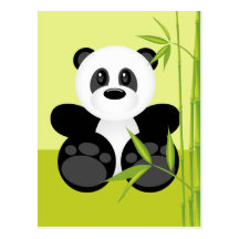 Bambuspanda-Bär Postkarte