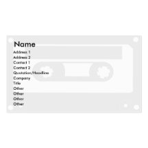 Band - Geschäft Visitenkarte