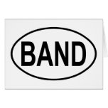 Band-Oval Grußkarte