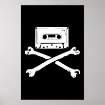 Band-u. Knochen-Musik-Piraten-Piraterie-ZuhauseTap Plakatdrucke