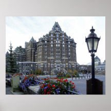 BANFF SPRINGS HOTEL auf KANADIER ROCKY MOUNTAINS Posterdrucke