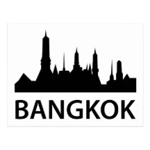Bangkok-Skyline Postkarte