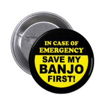Banjo-Notfall Anstecknadelbuttons