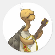 Banjo-Strummin' Schildkröten-Aufkleber