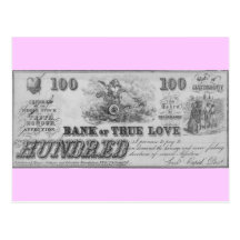 Bank der wahren Liebe Postkarte
