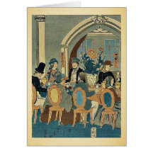 Bankett im Yokohama-Verein durch Utagawa, Yoshikaz Karten