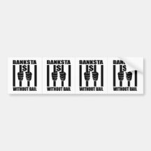 Bankstas ohne Kautions-Aufkleber Auto Sticker