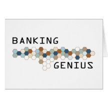 Bankwesen-Genie Grußkarte