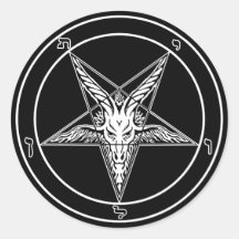 Baphomet Abziehbilder - großer 3 Zoll - Set von 6 Sticker