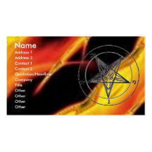 Baphomet Feuer Visitenkartenvorlagen