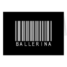 BAR-BALLERINA-DUNKELHEIT GRUßKARTE