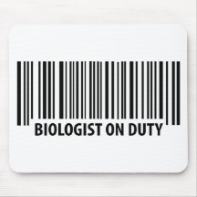 Bar-Codeikone des Biologen im Dienst Mousepad