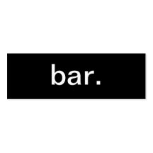 Bar-Geschäfts-Karte Visitenkarte