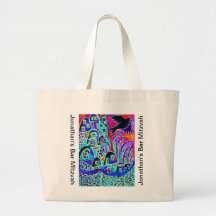 Bar Mitzvah Anwesend-Halter Tasche: Stadt-Israel-E