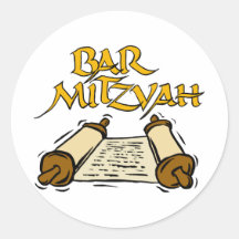 Bar Mitzvah Runde Aufkleber