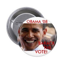 Barack die Abstimmung '08 Anstecknadel