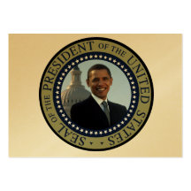 Barack Obama 44. Präsident des USA-Siegel-Blaus Visitenkartenvorlage