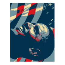 Barack Obama ÄNDERUNGS-Postkarte