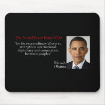Barack Obama Friedensnobelpreis-Mausunterlage Mousepads