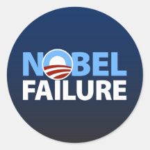 Barack Obama: Nobel-Ausfall Runder Aufkleber