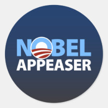 Barack Obama: Nobel-Beschwichtigungspolitiker Runder Aufkleber