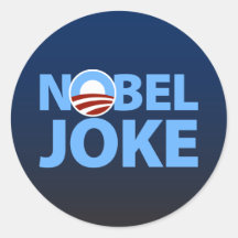 Barack Obama: Nobel-Witz Runder Sticker